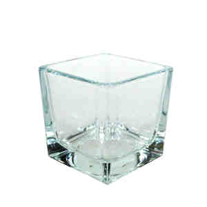 Glaswrfel 6x6x6cm Vierkant Dekoglas Wrfelglas Windlicht Teelichtglas vierkant