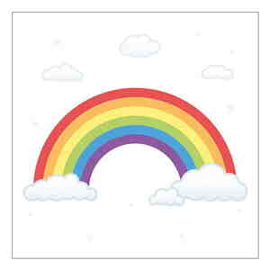 20 Servietten Regenbogen Rainbow Wolken 3lagig 33x33cm Kommunion Konfirmation