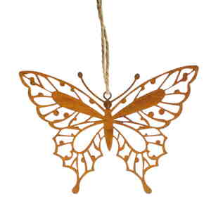 Hnger Schmetterling Metall rost 13 x 10,5cm Fensterhnger Butterfly