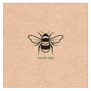 20 Servietten recycled honey bee Honigbiene Biene 3lagig 33x33cm Tissue