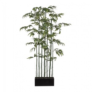 Bambusraumteiler Paravent Mix Kunstpflanze 150 cm mit Naturstamm