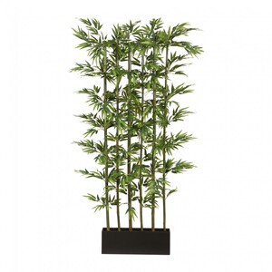 Bambusraumteiler Paravent Kunstpflanze 165 cm mit Naturstamm