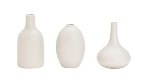 Vasen Set aus Keramik in grau 3er-Set