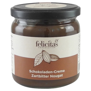 Zartbitter-Nougat Schokoladen-Creme von der Confiserie Felicitas (400 g)