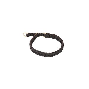 Leder Zugstopp-Halsband geflochten 22mm 45-50cm