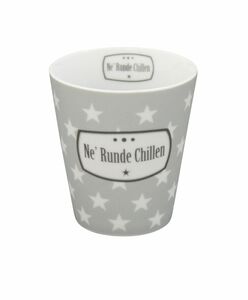 Happy Mug Becher Ne` Runde Chillen Porzellan