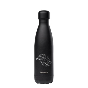 Qwetch Thermoflasche Tattoo Adler all black 500 ml 
