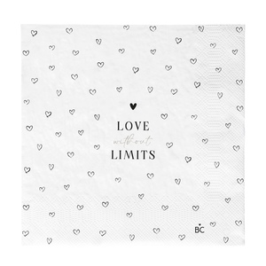BC Papierservietten LOVE without LIMITS wei 33x33cm