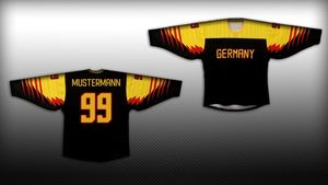 Deutschland Eishockey Fan Trikot schwarz / gold