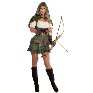 Robin Hood Kostm Jgerin des Waldes fr Damen
