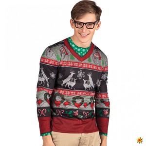 Ugly Christmas Shirt, Langarm-Hemd