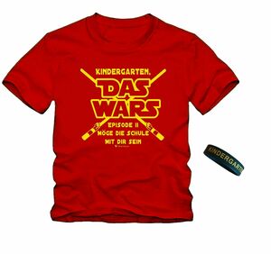 Schulanfang T-Shirt Das Wars mit Silikon-Armband, rot