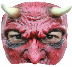 Teufel Maske Halloween red Devil Satan Halbmaske fr Erwachsene