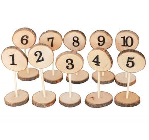Tisch Nummernhalter aus Holz nummeriert Hochzeit Geburtstag, 10 Stck