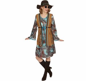 Hippie Kostm Kleid Rosie fr Damen