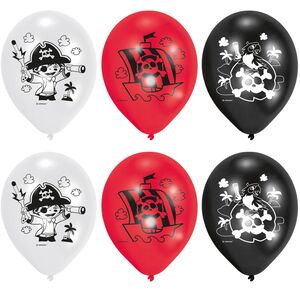 Piraten Ballons Latexballon Seeruber Deko-Zubehr 6 Stck
