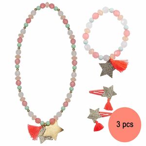 Kinderschmuck Set Sterne Halskette Armband Haarspangen Sternchen Mdchen