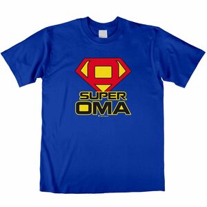 Super Oma T-Shirt blau Geschenkidee Geburtstag fr Damen