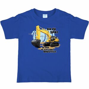 Kinder T-Shirt Bagger mit Spruch coole Baustelle 