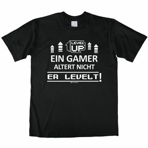 T-Shirt Geburtstag Gamer Level Up fr Herren