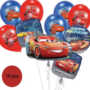 Cars Luftballon Party-Set Lightning McQueen 10-tlg. Deko-Zubehr