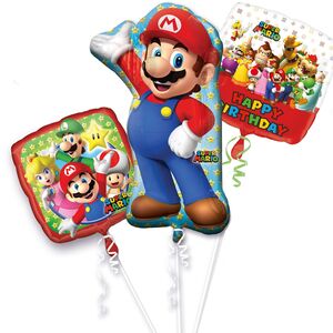 Super Mario Luftballon Party-Set 3-tlg. Geburtstag Deko-Zubehr