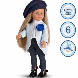 Puppe Clara 33 cm mit langen blonden Haaren zum Frisieren & Bekleidung Spielzeug