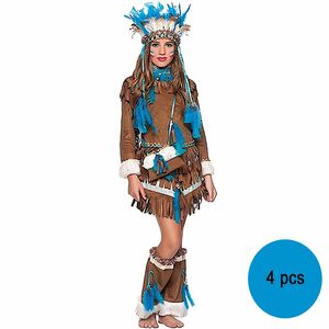 Indianerin Kostm Huptlingstochter Pocahontas Deluxe fr Kinder 