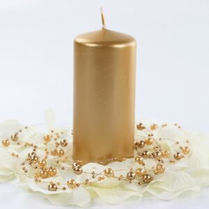 Kerze 12 x 6 cm Stumpenkerze 6 Stck Ros Gold Weihnachten Hochzeit