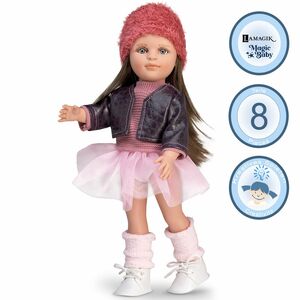 Puppe Lena 33 cm mit langen braunen Haaren zum Frisieren & Bekleidung Spielzeug