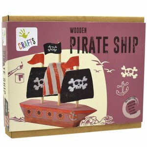 Piratenschiff aus Holz zum selber bauen & anmalen fr Kinder