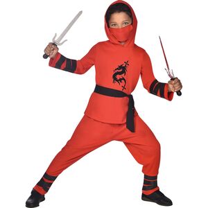 Ninja Kostm Schwarzer Ninja Drache fr Kinder