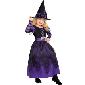Hexen Kostm Lilith Halloween mit Hexenhut fr Kinder