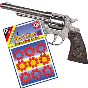 Cowboy Pistole 21 cm inkl. 144 Schuss-Munition Spielzeug-Revolver