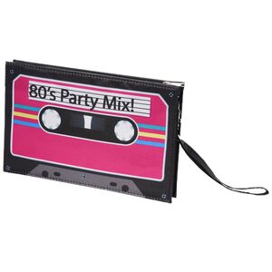 Handtasche Kassette 80s Party Mix Tasche 80er Kostm-Zubehr fr Damen