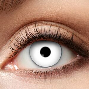Weie Kontaktlinsen White Zombie weich 3 Monate haltbar Kostm-Zubehr