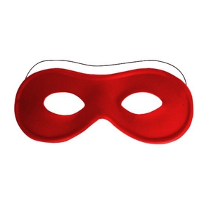 Domino Augenmaske rot aus Textil Kostm-Zubehr