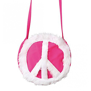 Hippie Tasche Peace pink Kostm-Zubehr
