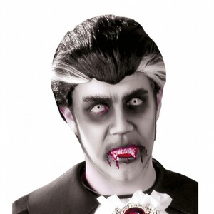 Vampir Percke Dracula schwarz-wei fr Herren