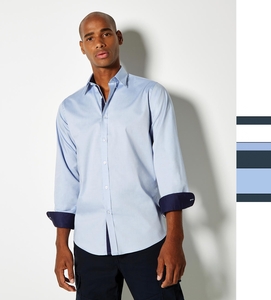 Kustom Kit Herren Contrast Premium Oxford Hemd Button Down Shirt LS KK190 NEU