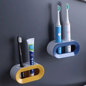 Zahnbrstenhalter Bad Kunststoff selbstklebend ohne Bohren Wandmontage Regal
