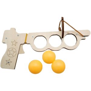 DIY Holz Puzzle Tennis Pistole Kinder Spielzeug Wissenschaft Physik Experiment