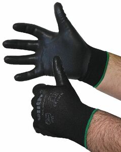 Nylon Feinstrick-Handschuhe mit Nitril-Schaum, schwarz, Cat II, Gre 8