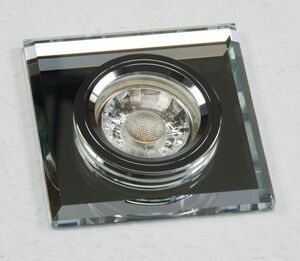 Decken-Einbaustrahler Crystal Q90 starr, 90x90mm, fr 50mm Lampen, silber