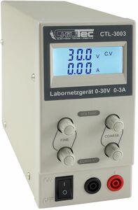 Regelbares Labornetzgert CTL-3003 beleuchtete LCD Anzeige, 0-30V, 0-3A
