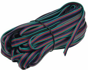 RGB LED-Stripes Anschlusskabel 20m-Ring, 4-adrig rot-grn-blau-schwarz