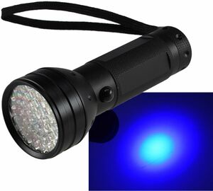 LED-Taschenlampe mit 51 UV LEDs Schwarzlicht, xL 55x145mm