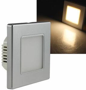LED Wand-Einbauleuchte EBL 86 2,5W, 3000k, warmwei, Rahmen silber