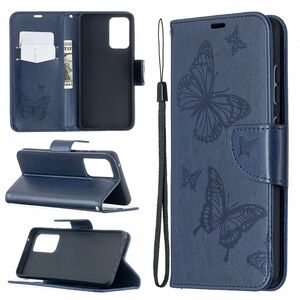Samsung Galaxy A52 4G / 5G Handyhlle Schutztasche Case Cover Schmetterling Blau