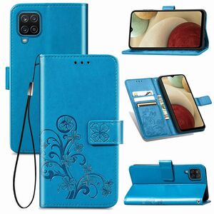 Samsung Galaxy A12 Handy Hlle Schutz Tasche Cover Flip Case Kartenfach Blau